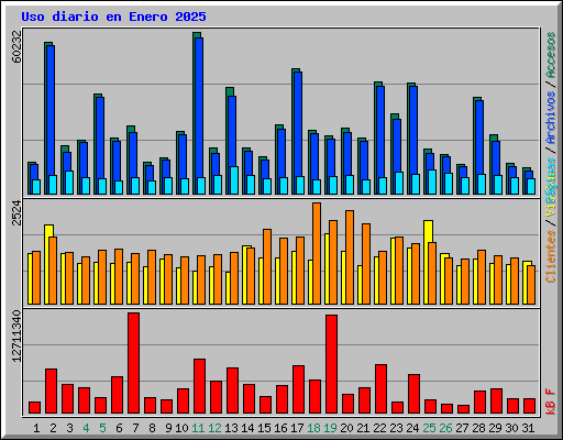 Uso diario en Enero 2025